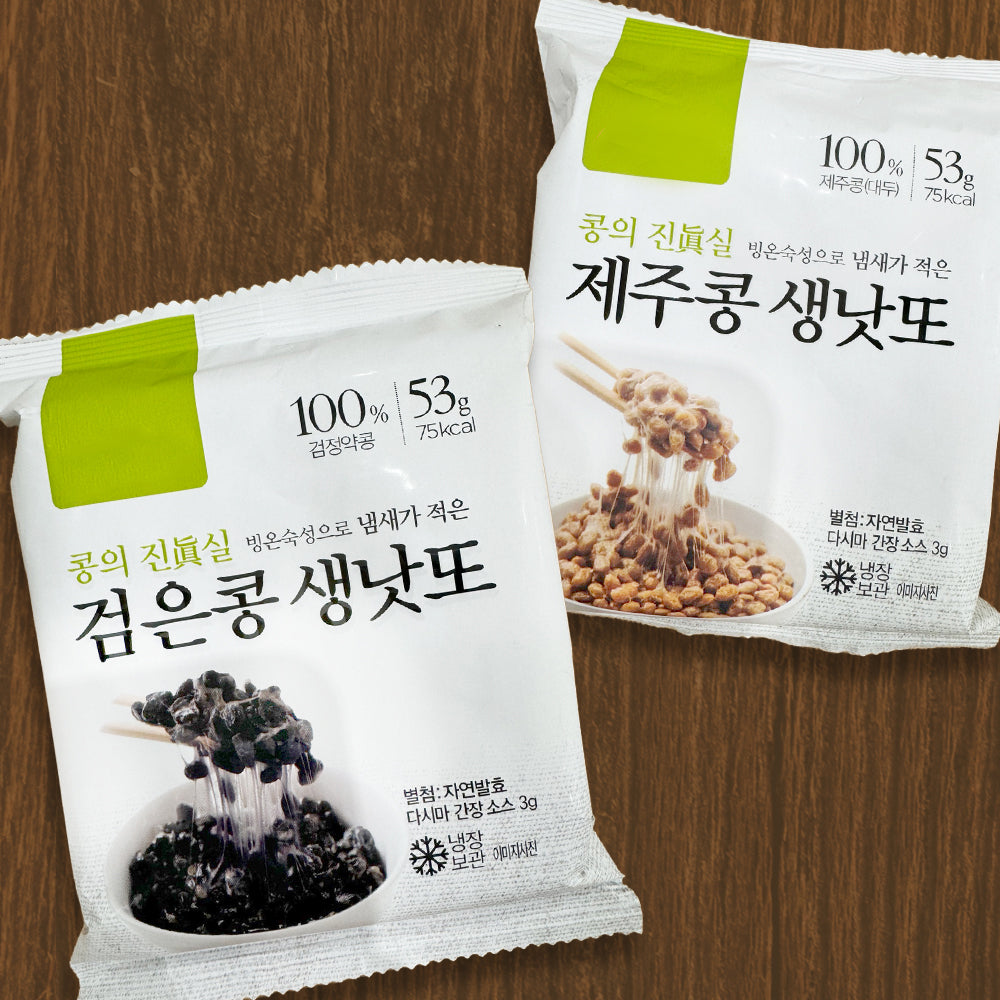 Less smell, raw natto + kombu soy sauce (black bean / original (Jeju bean)) 53g / 0.12lb