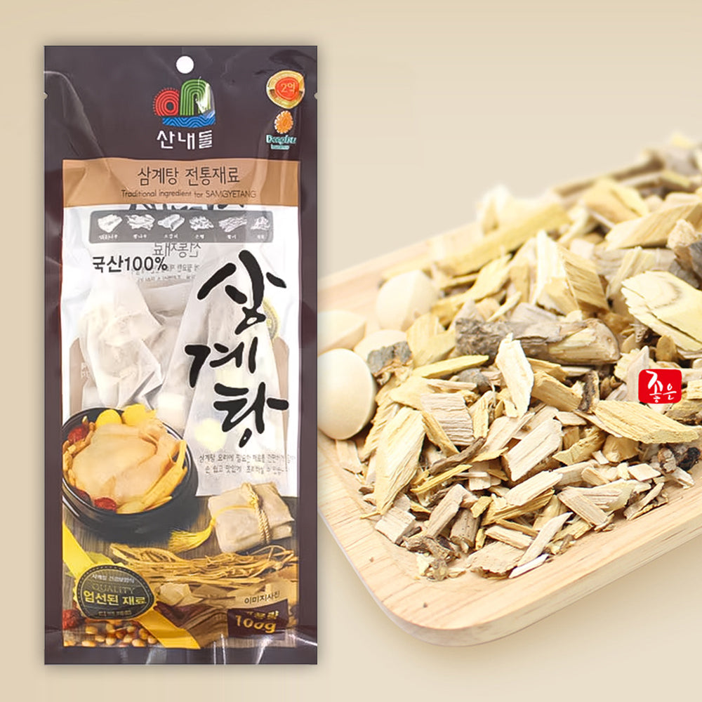 Korean ingredients ONLY, assorted oriental herbs (for Samgyetang) 100g / 0.22lb