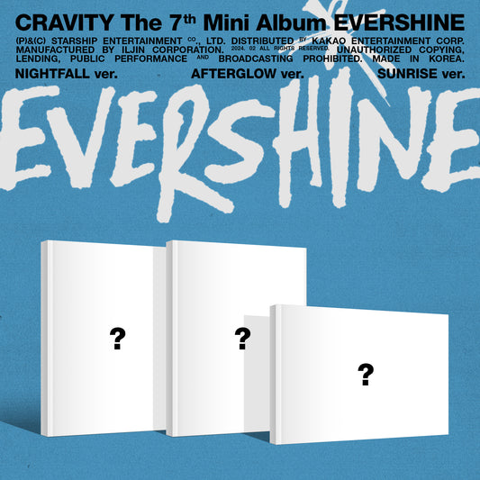 CRAVITY - The 7th Mini Album [EVERSHINE]  (NIGHTFALL ver. / AFTERGLOW ver. / SUNRISE ver.)